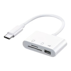 USB-C Kaartlezer 3-in-1 | SD + MicroSD Adapter voor Telefoon, Tablet & Laptop