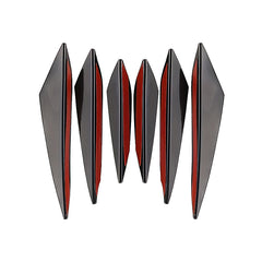 Auto Bumpervinnen Set (4 stuks) – Sportieve Diffuser Look, Zelfklevend