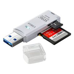 USB 3.0 Mini Kaartlezer – Voor SD & TF Geheugenkaarten – Snel Foto's Overzetten