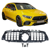 Panamericana AMG Grill voor Mercedes-Benz A-Klasse W177 (2019-2022) – Hoogglans Zwart