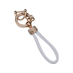 Sleutelhoes voor Peugeot & Citroën 2-knops sleutel – Vintage Leren Look met Sleutelhanger