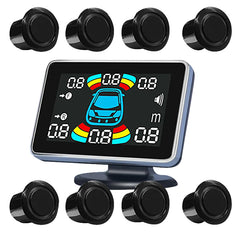 Parkeersensoren Set met 8 Sensoren en LCD-display – 360° Detectie
