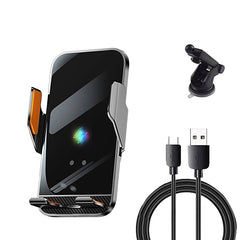 15W Draadloze Autohouder met Infraroodsensor – Qi Fast Charging – Universeel voor iPhone & Samsung