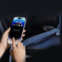 2.4A Oplaadkabel Auto iPhone – Lentevormig & Flexibel | 1.8m Snelladen