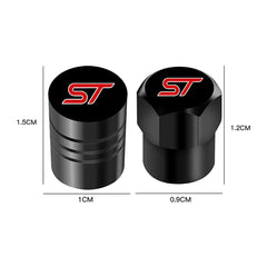 4PCS Car Wheel Tire Valve Stem Caps Airtight Cover For Ford ST Line Focus X 2 3 Mondeo Fiesta Kuga MK2 MK3 MK4 Tyre Accessories