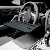 3-in-1 Auto Stuurwiel Tafel – Eet-, Schrijf- & Werkblad met Drankhouder, Compact & Stevig Design, Past in Vrijwel Elke Auto