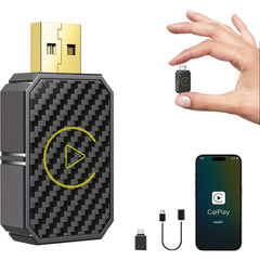 Draadloze CarPlay & Android Auto Adapter – USB/USB-C Dongle voor OEM-Systemen – Geschikt voor iOS 10+ en Android 11+