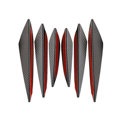 Auto Bumpervinnen Set (4 stuks) – Sportieve Diffuser Look, Zelfklevend