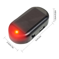 Autosimulatie Alarm – Rood of Blauw LED, USB + Zonne-oplaadbaar, Anti-Diefstal Beveiliging voor Auto’s