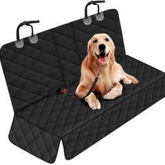 Waterdichte Honden Autostoelhoes - Antislip, Duurzame Nylon Huisdier Achterbankbeschermer voor de Meeste Auto's, Vrachtwagens, SUV's - Zwart