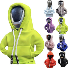 Auto-versnellingspookhoes met capuchon, modieus mini-sweatshirt met capuchon voor versnellingspookknop, grappige auto-accessoire, decoratie auto