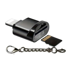 1 stuk Micro SD-kaartlezer converter geschikt voor iPhone iPad, OTG naar Micro SD/TF-kaartlezer kijker adapter geheugenkaartlezen voor iPhone 14/14promax/13/12/Pro/11/X/XR/Max/8 Ondersteuning IOS 13 en ExFAT & FAT32