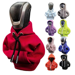 Auto-versnellingspookhoes met capuchon, modieus mini-sweatshirt met capuchon voor versnellingspookknop, grappige auto-accessoire, decoratie auto