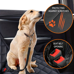 Waterdichte Honden Autostoelhoes - Antislip, Duurzame Nylon Huisdier Achterbankbeschermer voor de Meeste Auto's, Vrachtwagens, SUV's - Zwart