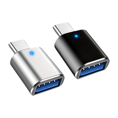 (2 Stuks Zwart + Zilver) USB C Naar USB-adapter, USB C Mannelijk Naar USB 3.0 Vrouwelijk Adapter OTG-converter Compatibel Met MacBook Pro 2019/2018/2017 En Meer Type-C-apparaten