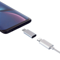 2-delige Set, Bliksem Vrouwelijk naar USB C Mannelijk Adapter, Geschikt voor Opladen en Gegevensoverdracht