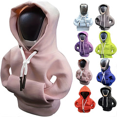 Auto-versnellingspookhoes met capuchon, modieus mini-sweatshirt met capuchon voor versnellingspookknop, grappige auto-accessoire, decoratie auto