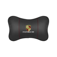 Car Emblems Seat Headrest Neck Pillow For Porsche 911 918-Spyder 928 944 968 Boxster Carrera-GT Cayenne Macan Panamera Accessory