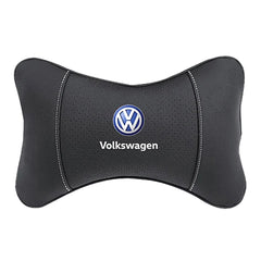 1Pcs Car Seat Headrest Auto Logo Neck Pillow For Volkswagen Polo Golf Tiguan Passat Touareg Magotan ID.3 Touran Beetle T-Cross