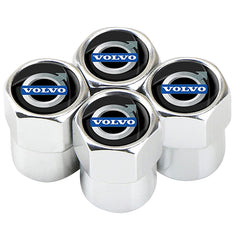 4Pcs/Set Car Wheel Tire Valve Caps Metal Stem Cover For Volvo