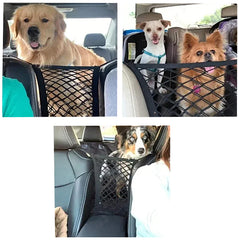 Car Mesh Organizer Between Seat, Pet Dog Kids Barrier, Net Pocket Storage Bag Backseat, Seat Back Storage, Auto Car Accessories