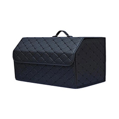 Car Trunk Organizer Box, Large Capacity, Auto Multiuse Tools, Storage Bag, Stowing, Tidying, Leather, Folding for Emergency