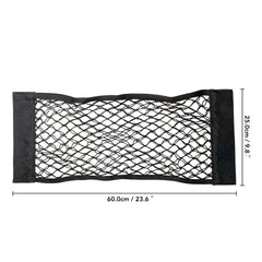 Car Back Rear Mesh Trunk Seat Elastic String Net Magic Sticker Universal Storage Bag Pocket Cage Auto Organizer Seat Back Bag