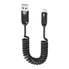 Toocki USB 2.4A Fast Car Charger Cable For iPhone 14 13 12 11 Pro Max Plus  8  X XS Spring Telescopic Charging Wire  Accessories