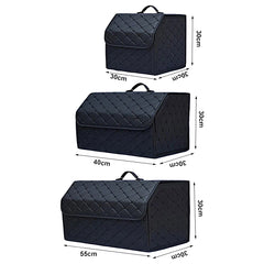 Car Trunk Organizer Box Large Capacity Auto Multiuse Tools Storage Bag Stowing Tidying Leather Folding For Emergency Storage Box