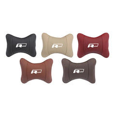 1Pcs Car Seat Headrest Auto Logo Neck Pillow For Volkswagen Rline T-Cross Arteon Jetta Caddy GTI GTD Sharan Transporter Touareg