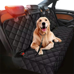 Dog Car Rear Seat Protective Cover Waterproof Dirt Resistant Pet Seat Cover Black Shoulder Strap Hammock Pet Travel Mattress